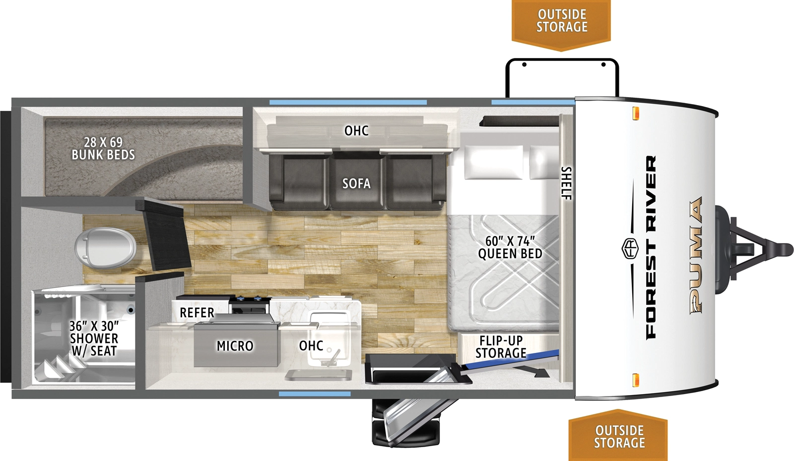 Puma Camping Edition 16BHCE Floorplan